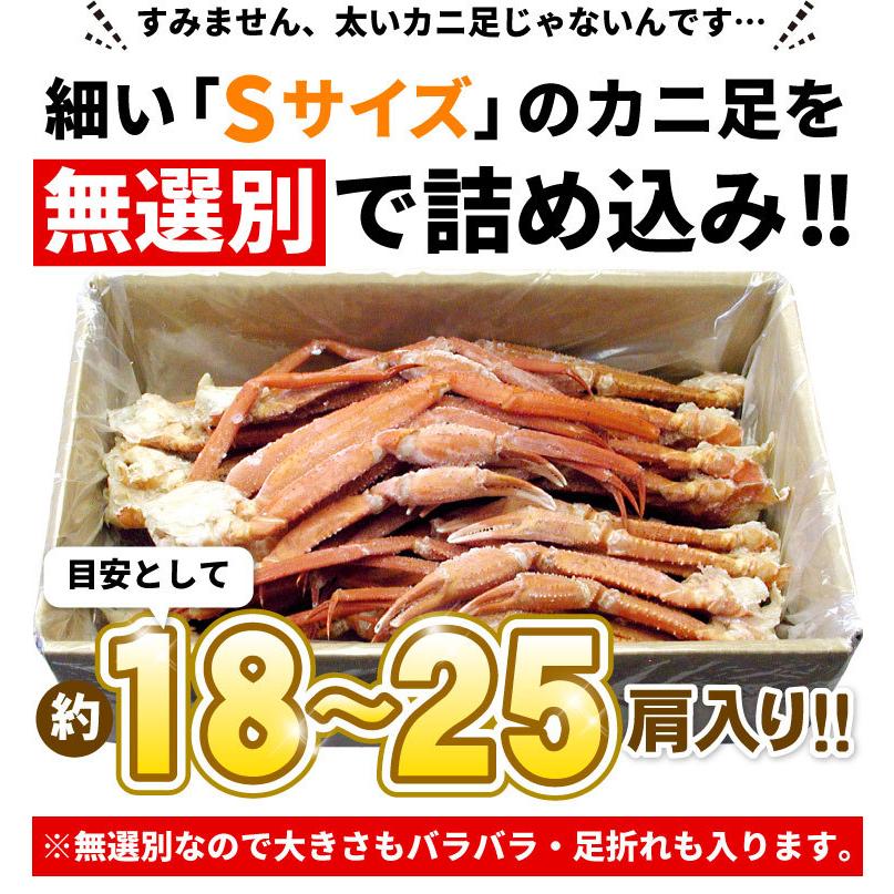 訳あり トゲズワイガニ脚 2kg 無選別 Sサイズ ずわいがに 蟹 カニ かに 在庫処分 北海道 お取り寄せ 送料無料（沖縄宛は別途送料を加算）