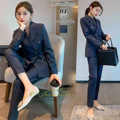 レディース パンツスーツ オフィスカジュアル 春 通勤 ママスーツ ジャケット ミセス 洗える ストレッチ 就活 通販 Lineポイント最大get Lineショッピング