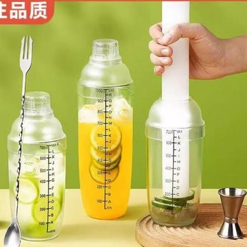 日本精工雪克杯調酒器手打檸檬茶全套工具奶茶店手搖雪克壺搗碎棒