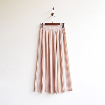 【蛋植物古著】唯粉星點日本製印花高腰百褶古著裙