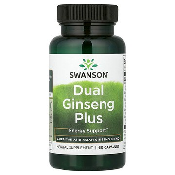 Swanson Vitamins, Dual Ginseng Plus，60 粒膠囊