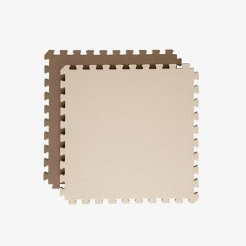 馬卡龍2cm雙色EVA巧拼地墊 可可/奶茶 60x60x2cm 1包4入