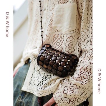 小眾設計師包包2025新款女式手工包度假風海邊民族風手機包小挎包