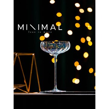 小眾法式高級ins創意玻璃高腳杯起泡酒杯香檳杯酒吧雞尾酒杯子