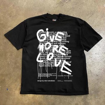 搞錢做慈善 3A260克純棉雙紗！向上俠！重磅情侶女寬松短袖T恤男