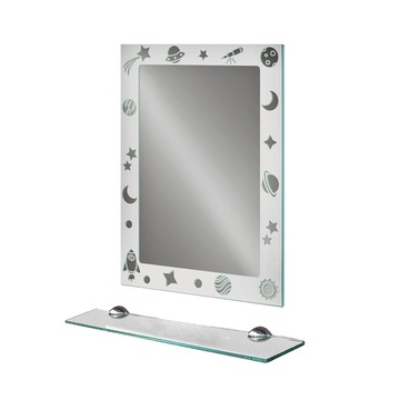 太空探險噴砂雙掛鏡-附平台 45*60cm