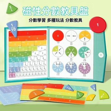磁🧮性分數學習盤｜圓形分解演示組 🧩加減運算教具 ✨數學啟蒙首選 🌟分數教具 學習盤演示器 加減分數的初步認識