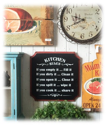 復古做舊木質餐廳裝飾壁掛 鄉村風格1入