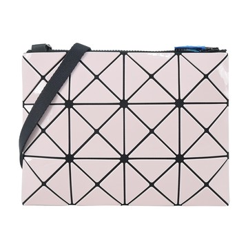 ISSEY MIYAKE 三宅一生 BAOBAO 3x4亮面雙色斜背包-淺粉×粉紅