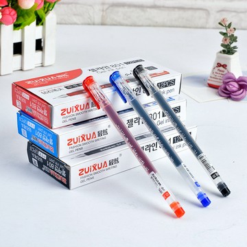 🎀免運臺灣有貨🎀大容量中性筆0.38mm黑紅藍水筆簽字筆辦公用品碳素筆