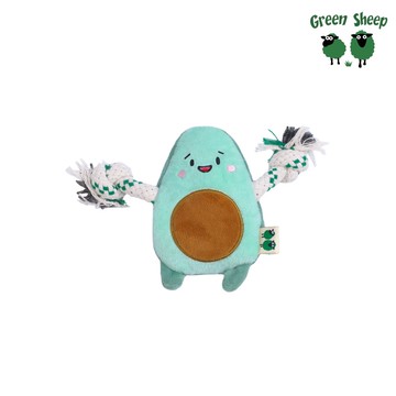 Green Sheep 酪梨餡料寵物絨毛發聲玩具S