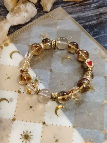 客製化水晶礦石手鍊  太陽之心  自信與豐盛水晶手鍊