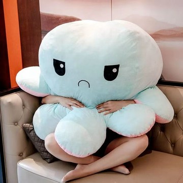 🐙新品 免運🐙變臉章魚超大公仔 翻面章魚公仔 超大章魚抱枕 章魚抱枕 大章魚娃娃 可愛抱枕 章魚娃娃 趴睡娃娃 章魚毛絨