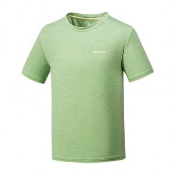 【【蘋果戶外】】山林 31P67 69 果綠 男 膠原蛋白圓領排汗衣 抗UV 短袖上衣 吸濕消臭抗靜電快乾 春夏 Mountneer