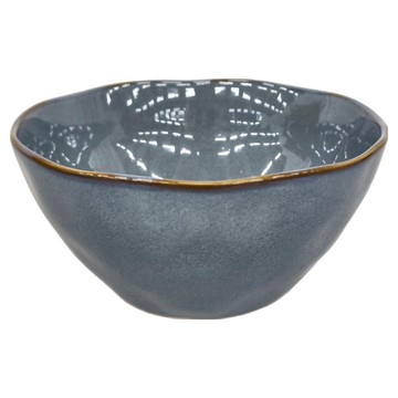 JUST HOME 陶瓷6吋捶紋碗 淺藍 15x7cm  3個