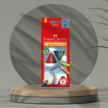 Faber-Castell 大三角油性色鉛筆10色(原廠正貨)