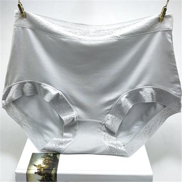 彩田女士內褲女中年簡約素雅純色無痕高腰平角褲莫代爾棉包臀抗菌