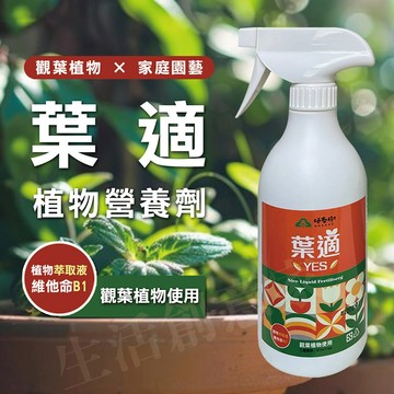 【實體店面現貨】葉適YES 500ml 觀葉植物 植物萃取液 免稀釋 噴罐 植物營養液 維他命B1 園藝 植物