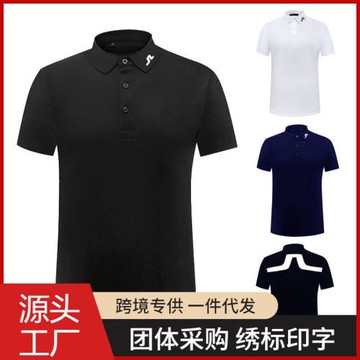 高爾夫服裝男裝短袖t恤速干透氣運動POLO衫夏golf吸汗寬松球衣服