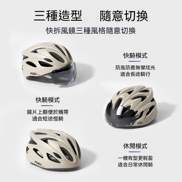 【超值熱賣】POEU騎行頭盔山地公路自行車防撞一體成型超輕 安全帽 男女通用 腳踏車用  騎行頭盔  單車頭盔  登山車