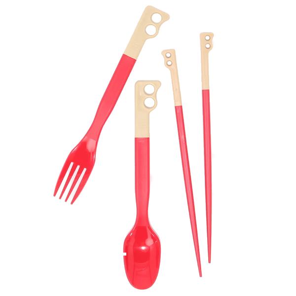 CHUMS Camper Cutlery Set Beige Red カトラリー カトラリーセット アウトドア 箸 CH62-1734