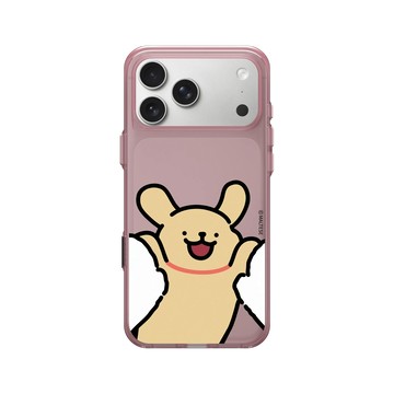iPhone 17 Pro Max Clear (相機按鈕) 晶醺玫 - Maltese線條小狗 - 小金毛討抱抱