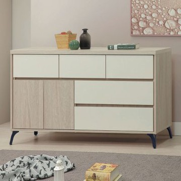 文創集艾悠5尺二門五抽斗櫃-151x40x85cm免組