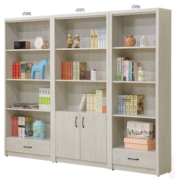 AS DESIGN 雅司家具-尼可淺白色7尺書櫥組-218*33*182cm
