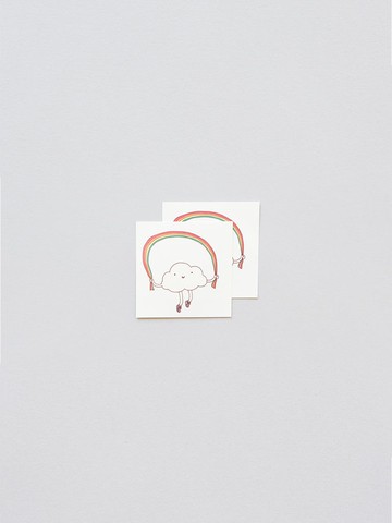 Skipping Rainbow Pairs tattoo sticker