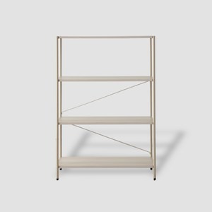 伊登鐵製烤漆四層架90 橡木杏