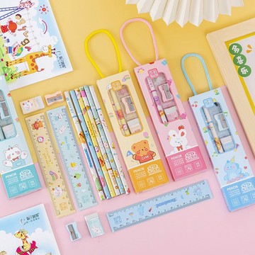 台灣現貨🏆卡通文具禮盒 文具組 文具禮物 兒童文具禮物 五件套 五合一鉛筆套裝 兒童學習用品 小禮品批發
