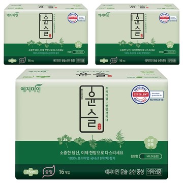 Yejimiin 玥之美人 草本精華棉質衛生棉 25cm 16片 漢方  3包