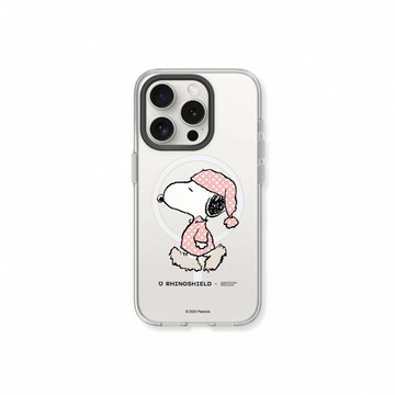 RHINOSHIELD iPhone 16/Plus/Pro/Max Clear 透明防摔磁吸手機殼｜相機鍵按鈕版｜Snoopy史努比-Snoopy Go to sleep