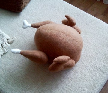 有趣的枕頭 - 雞 - 聖誕火雞 - 派對裝飾 - 有趣的家庭 - 食物枕頭