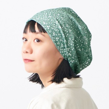 涼感純棉蕾絲寬簷帽，夏季女士遮陽帽，日本製造