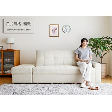 沙發床雙人可折疊收納儲物北歐布藝沙發兩用多功能小戶型懶人日式 g0Im