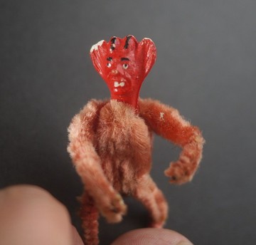 絨毛迷你人偶 Krampus 捷克 古董