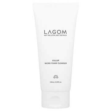 LAGOM, Cellup 微泡沫潔面乳，4.05 液量盎司（120 毫升）
