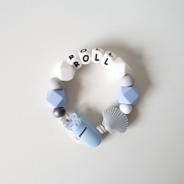 DOLI 貝殼 奶嘴鍊夾 / 客製化奶嘴鏈 可套香草奶嘴 (27cm