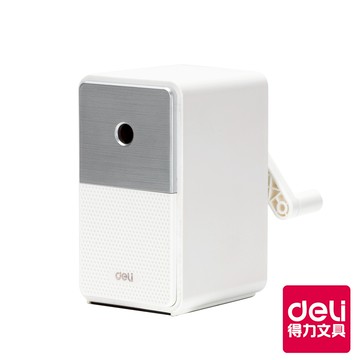 【Deli得力】手搖經典削鉛筆機/白色/E71160|得力旗艦店 不可削學齡筆