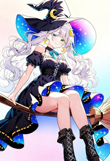 ねこのこ 2026 Halloween Collection ASAHI STICKER 星光墜落之夜的魔女