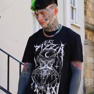 美式街頭嘻哈Vintage復古哈雷機車短袖男阿美咔嘰純棉加大碼胖子T