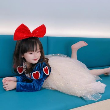 2023秋裝新款冰雪奇緣白雪公主裙萬圣節女童蓬蓬紗生日寶寶連衣裙