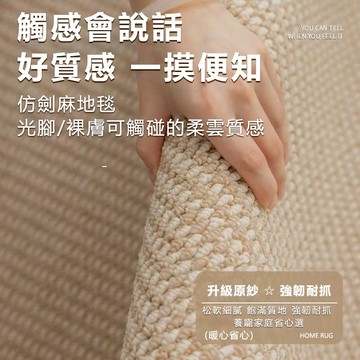 可裁剪 日式耐磨菠蘿圈仿劍麻地毯 防貓抓防滑地墊 入門刮沙泥地墊 茶幾沙發陽臺地墊 寵物地毯 簡約客廳地墊 地毯 地墊