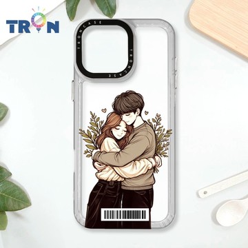 TRON iPhone 16 Pro Max 情侶深情擁抱透明系列 防摔太空載具殼 透白 軟硬 手機殼