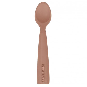土耳其 minikoioi - 副食品矽膠湯匙-可可棕