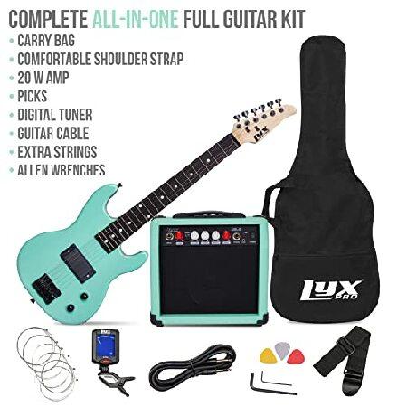 LyxPro 30 Inch Electric Guitar and Starter Kit for Kids with Size Beginner’s Guitar, Amp, Six Strings, Two Picks, Shoulder Strap, Digital Clip On