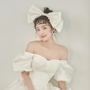 甜美少女超仙頂夾夸張緞面大蝴蝶結發夾個性寫真結婚紗發飾品