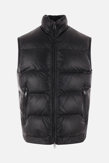 BRIONI leather down jacket Man