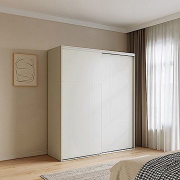 林氏木業四季小戶型1.76M滑門衣櫃 OY2D-白色 (H014378537)